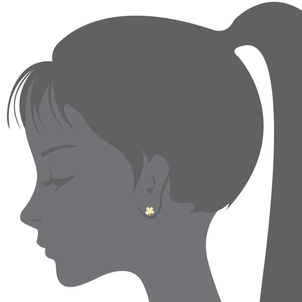 Sterling Silver or Gold plated Clover screw back Earrings